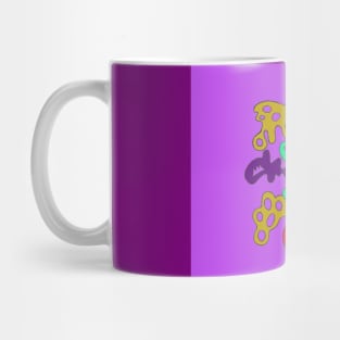 Abstract forms on purple Mug